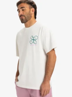 Quiksilver Outside Inside - T-shirt à manches courtes pour Homme SNOWWHITE Discount