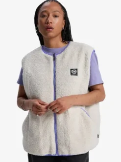 Quiksilver Reversible - Veste polaire sans manches pour Femme BIRCH Outlet