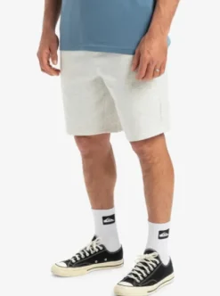Quiksilver Salt Water - Short à taille élastique pour Homme WHITEMARBLEHEATHER New
