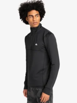Quiksilver Steep Point - Haut de sous-vêtement demi-zip pour Homme TRUEBLACK Sale