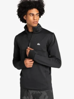 Quiksilver Steep Point - Haut de sous-vêtement demi-zip pour Homme TRUEBLACK Sale