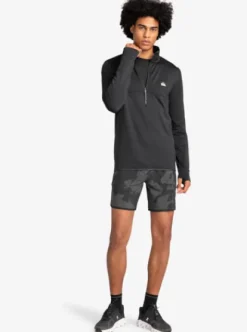 Quiksilver Steep Point - Haut de sous-vêtement demi-zip pour Homme TRUEBLACK Sale
