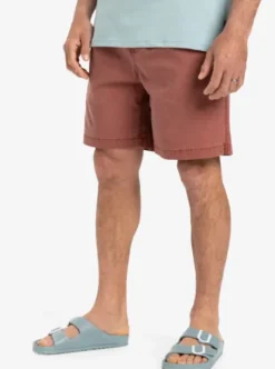 Quiksilver Taxer Ws - Short taille élastique pour Homme HENNA Clearance