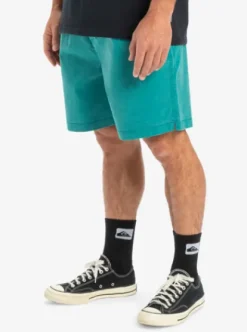 Quiksilver Taxer Ws - Short taille élastique pour Homme TEALGREEN Sale