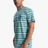 Quiksilver Tengha Stripe - Haut manches courtes en maille pour homme MALACHITEGREENTENGHA Outlet