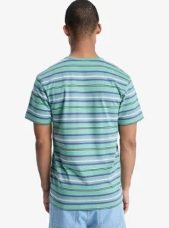 Quiksilver Tengha Stripe - Haut manches courtes en maille pour homme MALACHITEGREENTENGHA Outlet