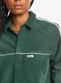 Quiksilver UNI - Chemise en velours côtelé pour Femme FOREST New
