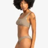 Quiksilver UNI Dark Roy - Bas de maillot à couvrance échancrée pour Femme FOSSIL Hot