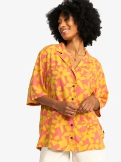 Quiksilver UNI Festival - Chemise manches courtes pour Femme CANYONCLAY2TONESFLOWER Clearance