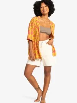 Quiksilver UNI Festival - Chemise manches courtes pour Femme CANYONCLAY2TONESFLOWER Clearance