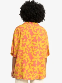 Quiksilver UNI Festival - Chemise manches courtes pour Femme CANYONCLAY2TONESFLOWER Clearance